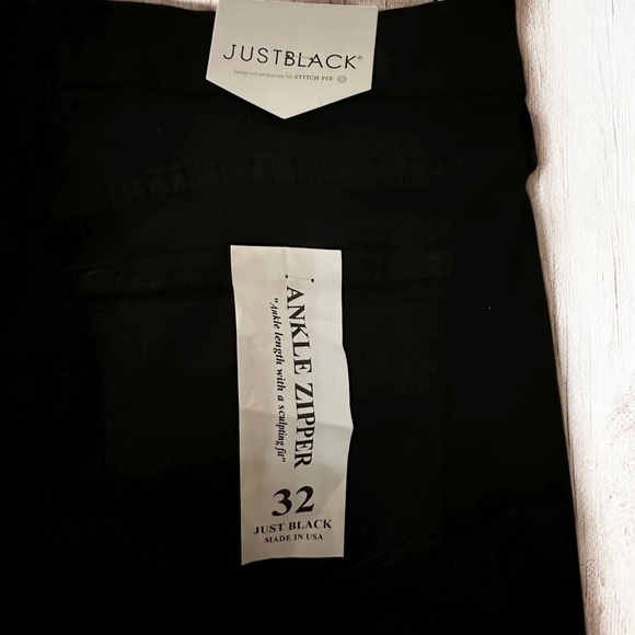 NWT Just Black Women’s Ankle Zip Black Denim Jean Pants ~ Size 32 - Picture 7 of 10